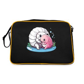 Alle Coolen Leute Züchten Winzige Dinosaurier - Retro Tasche - Schwarz/Gold - Hinten