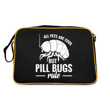 Alle Haustiere Sind Cool, Aber Pillenkäfer - Retro Tasche - Schwarz/Gold - Hinten