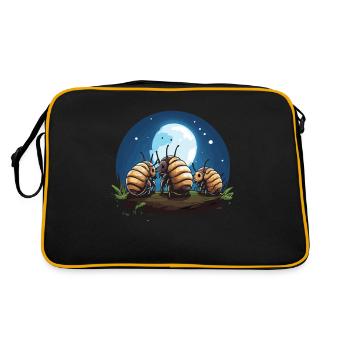 Alle Coolen Leute Züchten Winzige Dinosaurier - Retro Tasche - Schwarz/Gold - Hinten