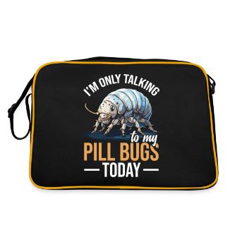 Ich Spreche Heute Nur Mit Meinen Pillenwanzen - Retro Tasche - Schwarz/Gold - Hinten