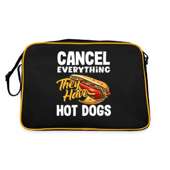 Amateur de hot-dogs Funny Fancy Délicieux hot-dogs - Sac Retro - noir/or - Dos