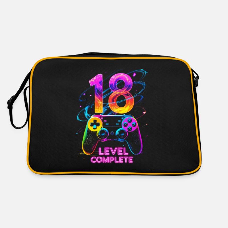 18th Birthday Gift Young Man Level Complete Retro Bag
