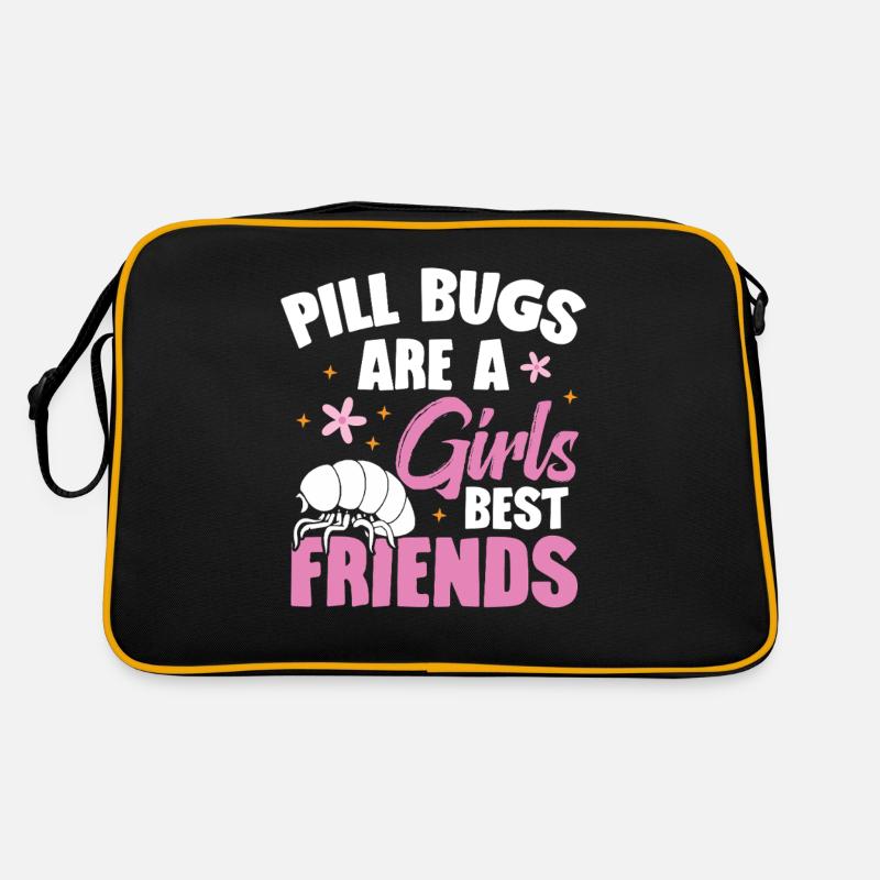Pillenwanzen Sind Eine Mädchen Beste Freundin. Retro Tasche