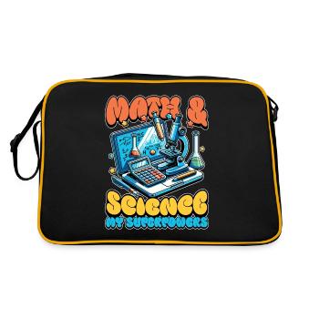 STEM Teacher Math + Science Data Analysis Educator - Retro Bag - black/gold - Back