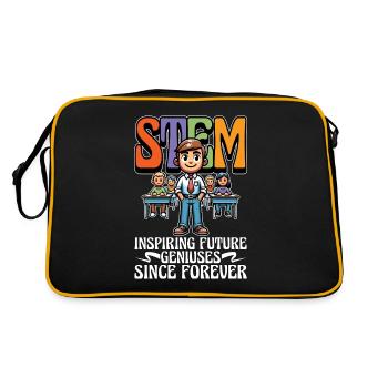 STEM Inspiring Future Data Analysis STEM Teacher - Retro Bag - black/gold - Back