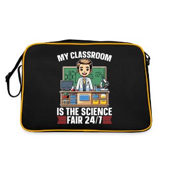 STEM Teacher My Classroom Is The Science Educator - Retro Bag - black/gold - Back