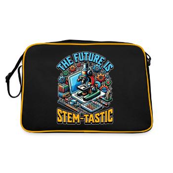 STEM Teacher The Future Is STEM-Tastic Engineering - Retro Bag - black/gold - Back