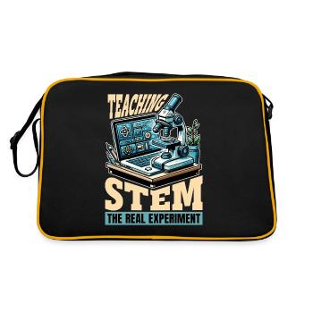 STEM Teacher Teaching STEM The Real Data Analysis - Retro Bag - black/gold - Back