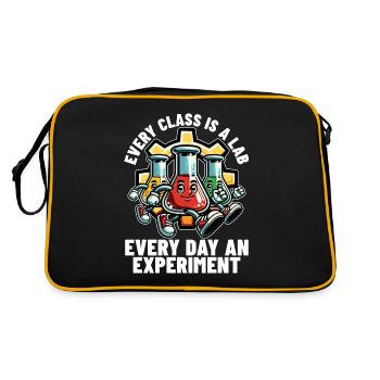 STEM Teacher Every Class Is A Lab Science Teacher - Retro Bag - black/gold - Back
