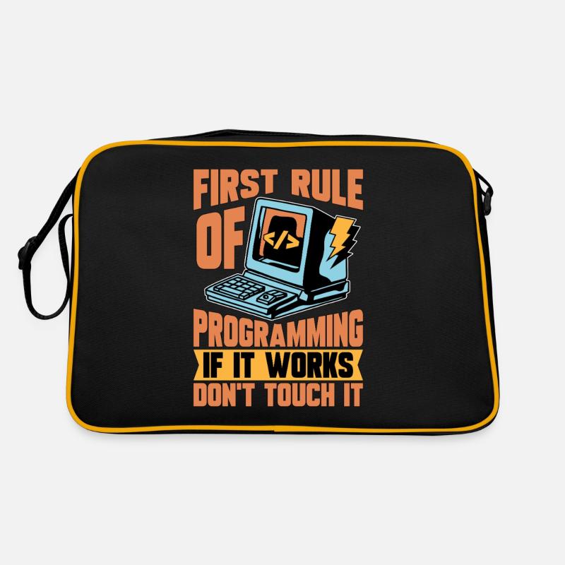 Coder First Rule Of Programming If Web Developer Retro Tasche