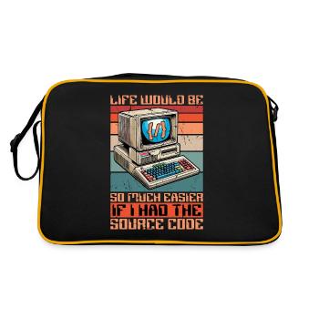 Coder Life Would Be So Much Easier Web Developer - Retro Bag - black/gold - Back