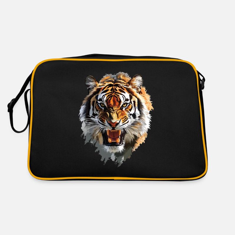 Tiger - Retro Tasche - Schwarz/Gold