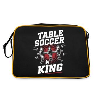 Table Soccer King Wuzzler Foosball Table - Retro Bag - black/gold - Back