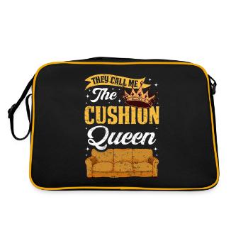 Restauratorin Polstermöbel - Retro Tasche - Schwarz/Gold - Hinten
