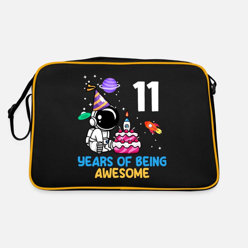 11 ans d’aventure d’anniversaire d’astronaute Sac Retro