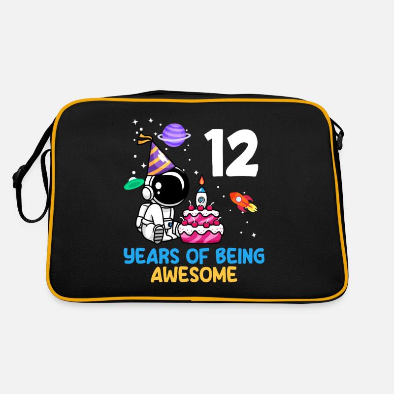 12 ans d’anniversaire d’astronaute unique Sac Retro