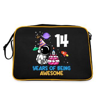 14 Years Fantastic With Space - Retro Bag - black/gold - Back