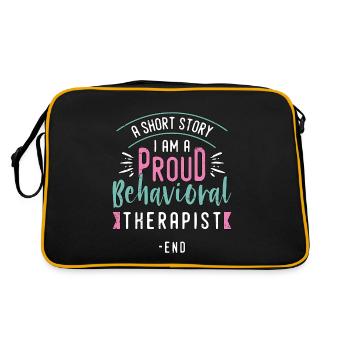 Behavioral Therapist A Short Story Behavioral Tech - Retro Bag - black/gold - Back