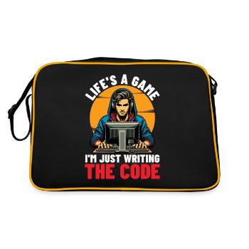 Coder Life's A Game I'm Just Web Developer Coders - Retro Bag - black/gold - Back