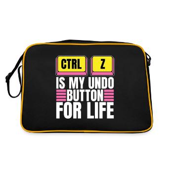Codeur Ctrl + Z est mon bouton d’annulation Développeur Web - Sac Retro - noir/or - Dos