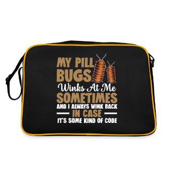 Mes punaises me font parfois un clin d’œil et - Sac Retro - noir/or - Dos