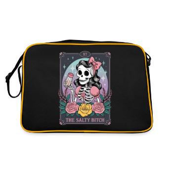 Tarotkarte - Retro Tasche - Schwarz/Gold - Hinten