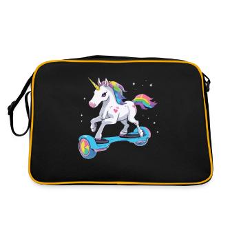 Unicorn life is better if you hoverboard - Retro Bag - black/gold - Back