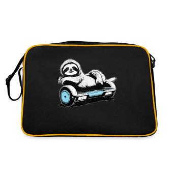 Sloth Life is better if you use the hoverboard - Retro Bag - black/gold - Back