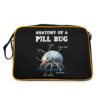 Anatomy of a pill bug - Retro Bag - black/gold - Back