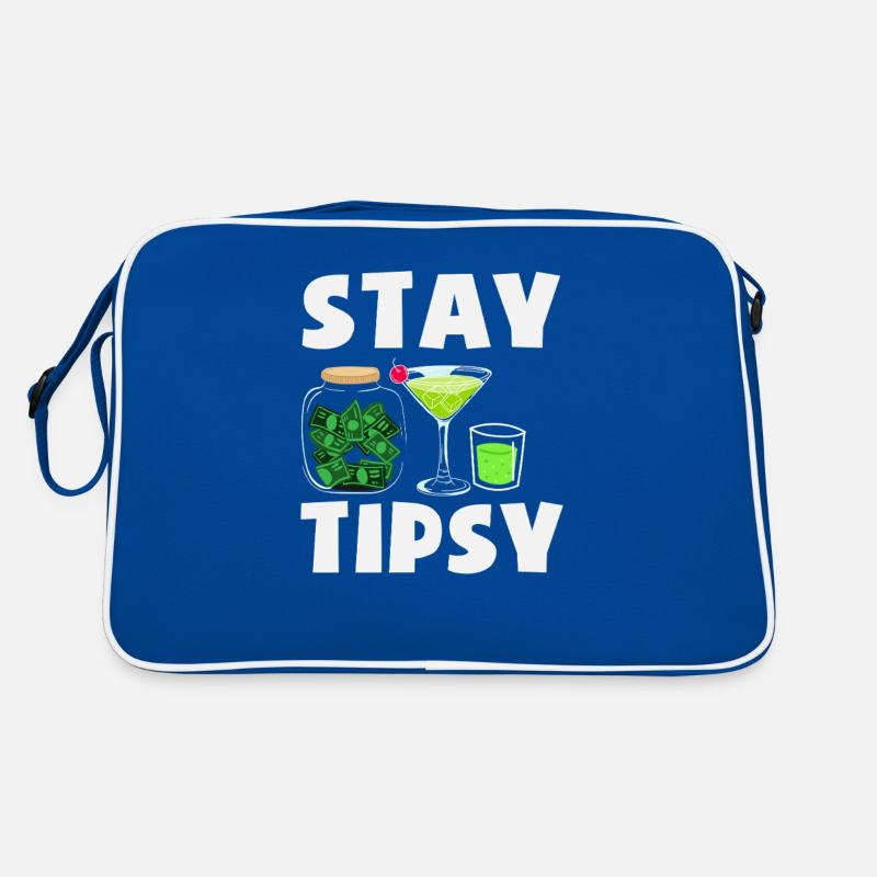 Bleib Beschwipst Bartender Stil Retro Tasche