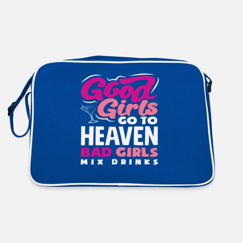 Gute Mädchen Himmel Schlechte Mädchen Bartender Retro Tasche