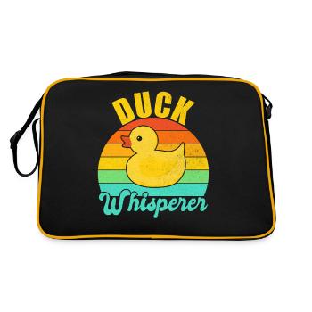 Cadeaux de canard pour les amateurs de canard - Sac Retro - noir/or - Dos