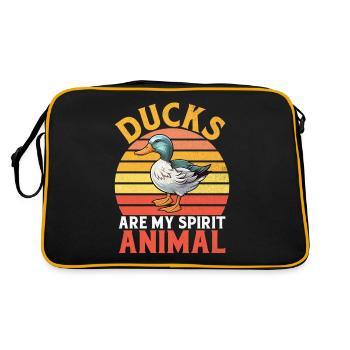 Cadeaux de canard pour les amateurs de canard - Sac Retro - noir/or - Dos