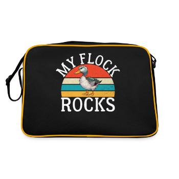 Cadeaux de canard pour les amateurs de canard - Sac Retro - noir/or - Dos
