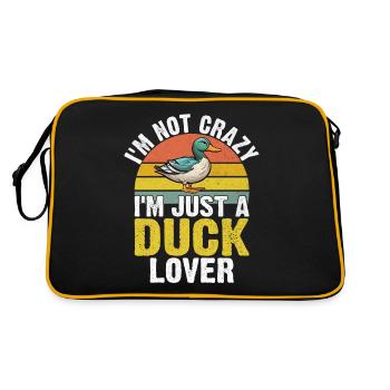 Cadeaux de canard pour les amateurs de canard - Sac Retro - noir/or - Dos