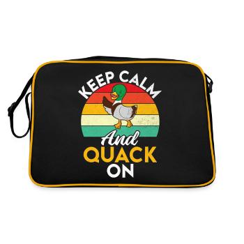Cadeaux de canard pour les amateurs de canard - Sac Retro - noir/or - Dos