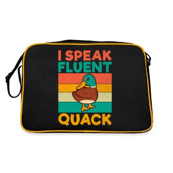 Cadeaux de canard pour les amateurs de canard - Sac Retro - noir/or - Dos
