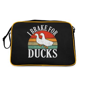 Cadeaux de canard pour les amateurs de canard - Sac Retro - noir/or - Dos