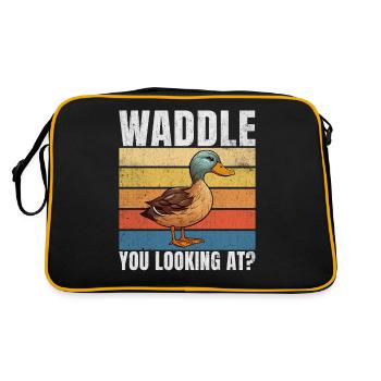 Cadeaux de canard pour les amateurs de canard - Sac Retro - noir/or - Dos