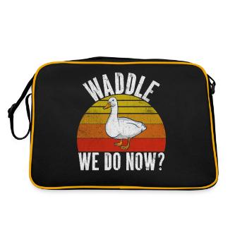 Cadeaux de canard pour les amateurs de canard - Sac Retro - noir/or - Dos