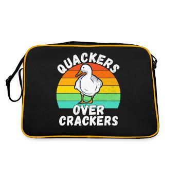 Cadeaux de canard pour les amateurs de canard - Sac Retro - noir/or - Dos