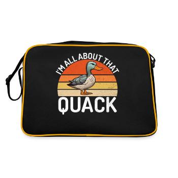 Cadeaux de canard pour les amateurs de canard - Sac Retro - noir/or - Dos