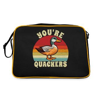 Cadeaux de canard pour les amateurs de canard - Sac Retro - noir/or - Dos