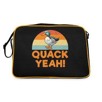 Cadeaux de canard pour les amateurs de canard - Sac Retro - noir/or - Dos