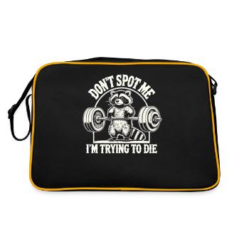 Ne te moque pas de moi, j’essaie de mourir, raton laveur - Sac Retro - noir/or - Dos