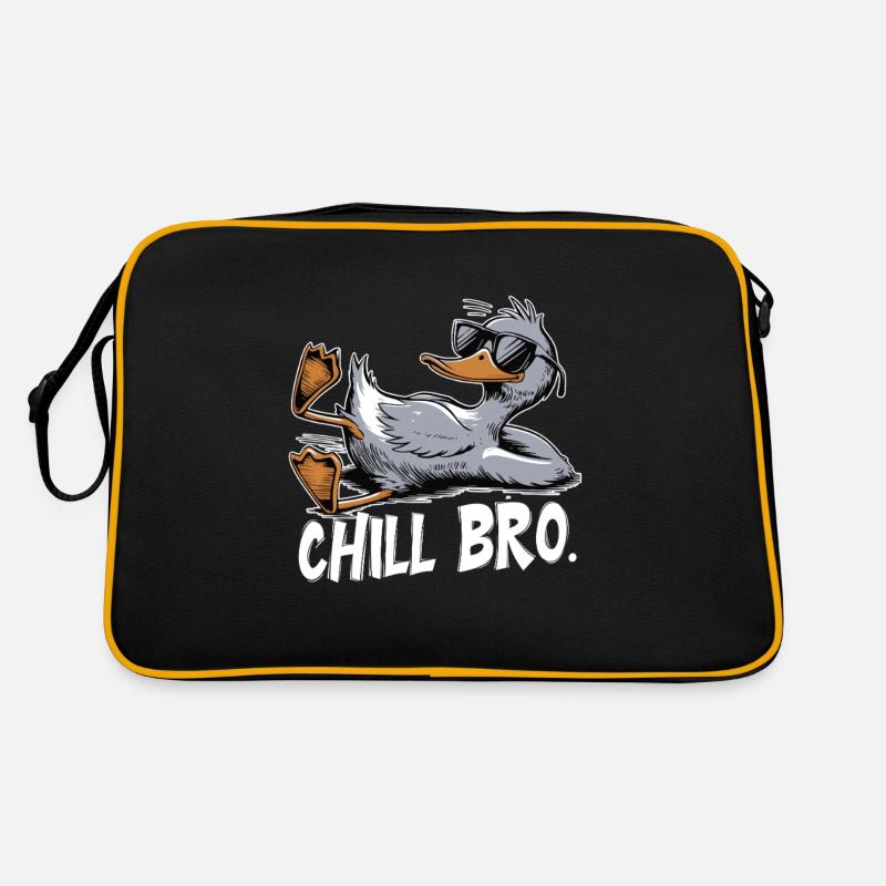 Ente Entspannt, Kaller Bruder Retro Tasche