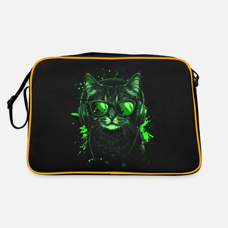 DJ Cool Outfit Pop Art Techno Festival Cat Retro Bag