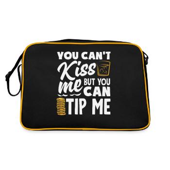 Du Kannst Mich Nicht Küssen Aber Du Kannst Mich - Retro Tasche - Schwarz/Gold - Hinten