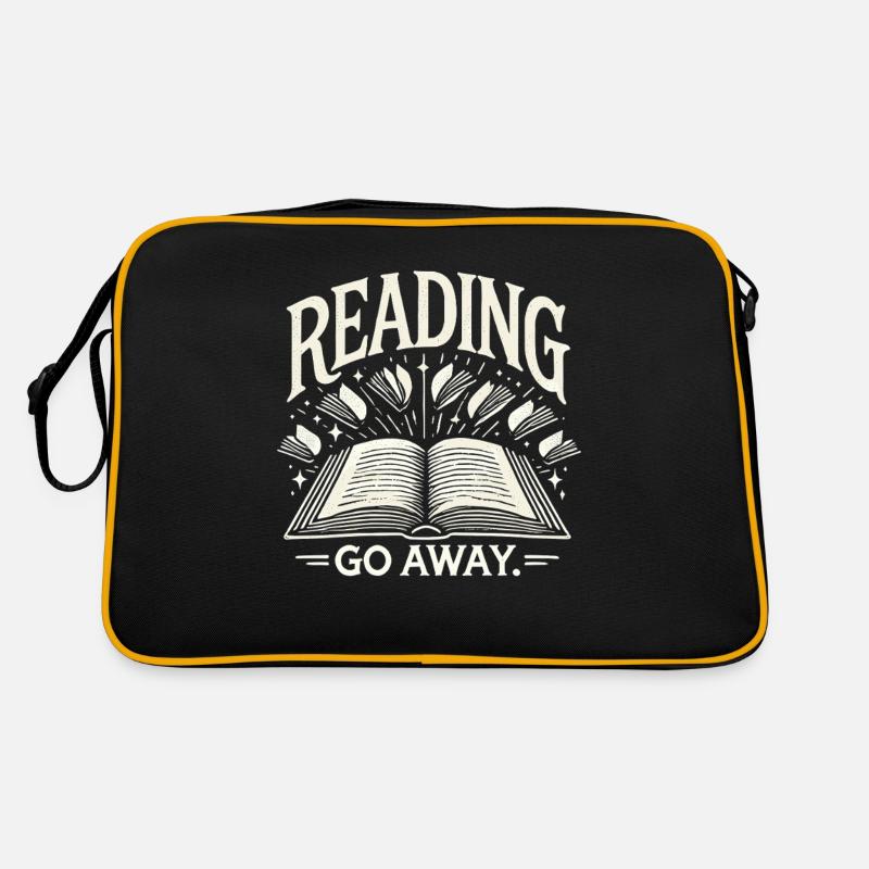 Lesen. Gehen Sie weg. Retro Tasche