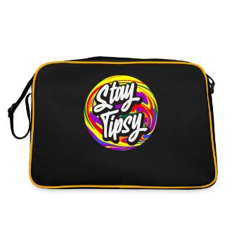 Restez Tipsy Bartender Artwork - Sac Retro - noir/or - Dos